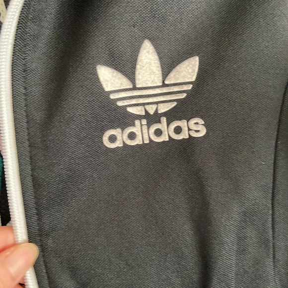 Adidas Floral Lined Athletic track full zip Jacket Sz S - Picture 6 of 14